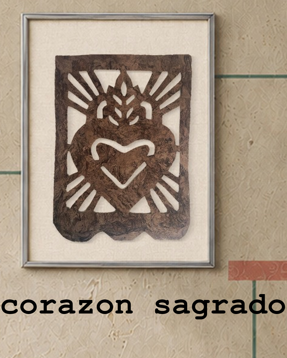 Corazón Sagrado, enmarcado